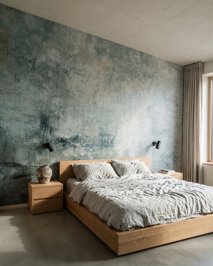 Verweerde verf in kleurwolken — interieur 2