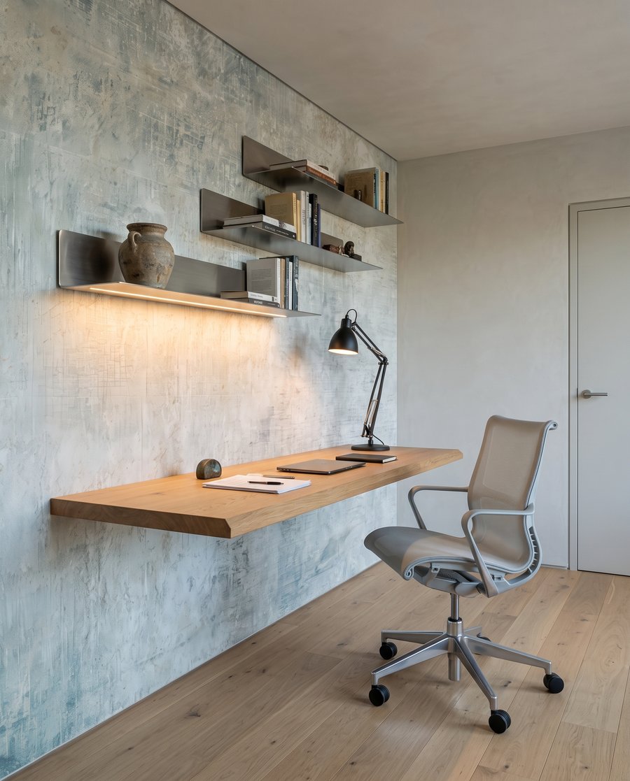 Verweerde verf in kleurwolken — interieur 7