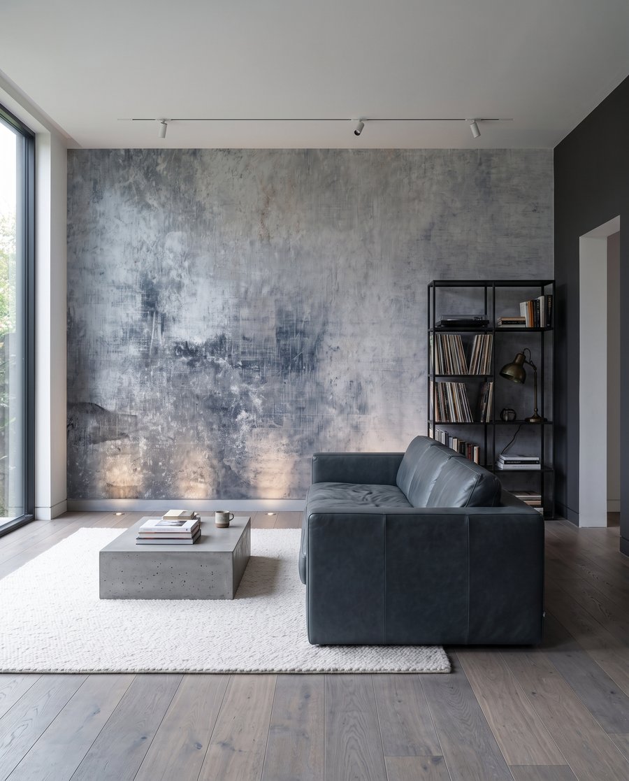 Verweerde verf in kleurwolken — interieur 4