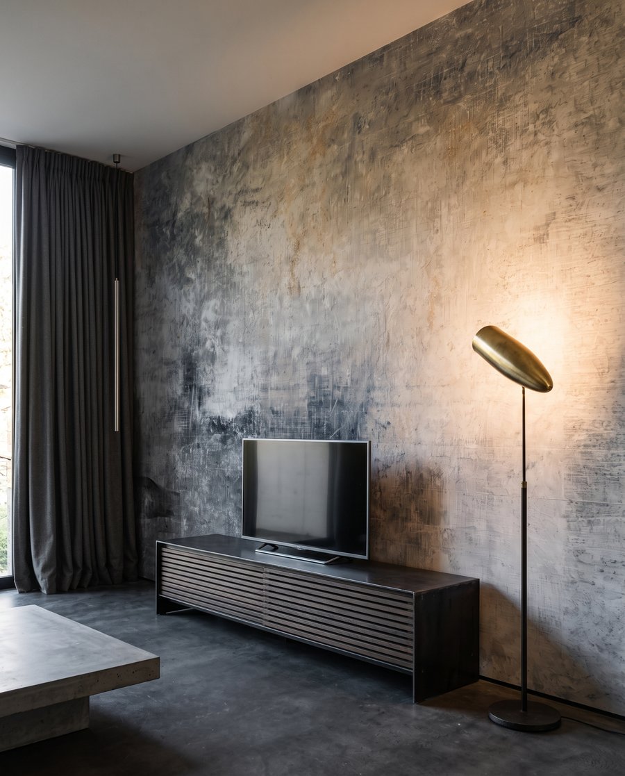 Verweerde verf in kleurwolken — interieur 5