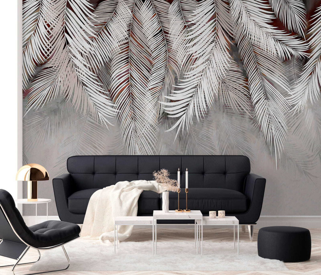 Witte veer op een grijs oppervlak — interieur 10