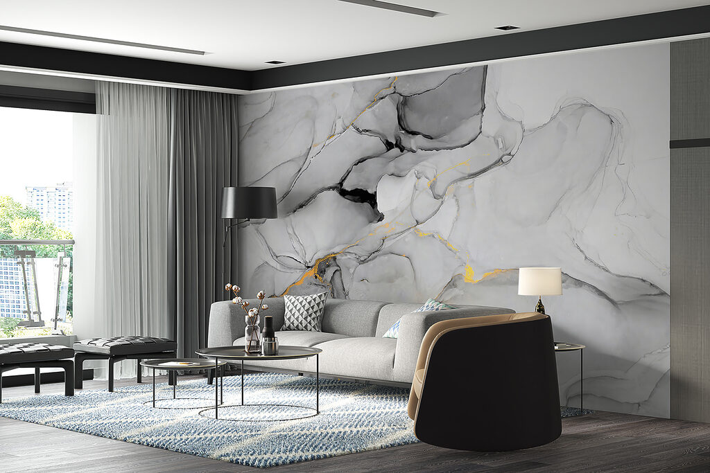 Grijze kleurwolken met goudaders — interieur 6