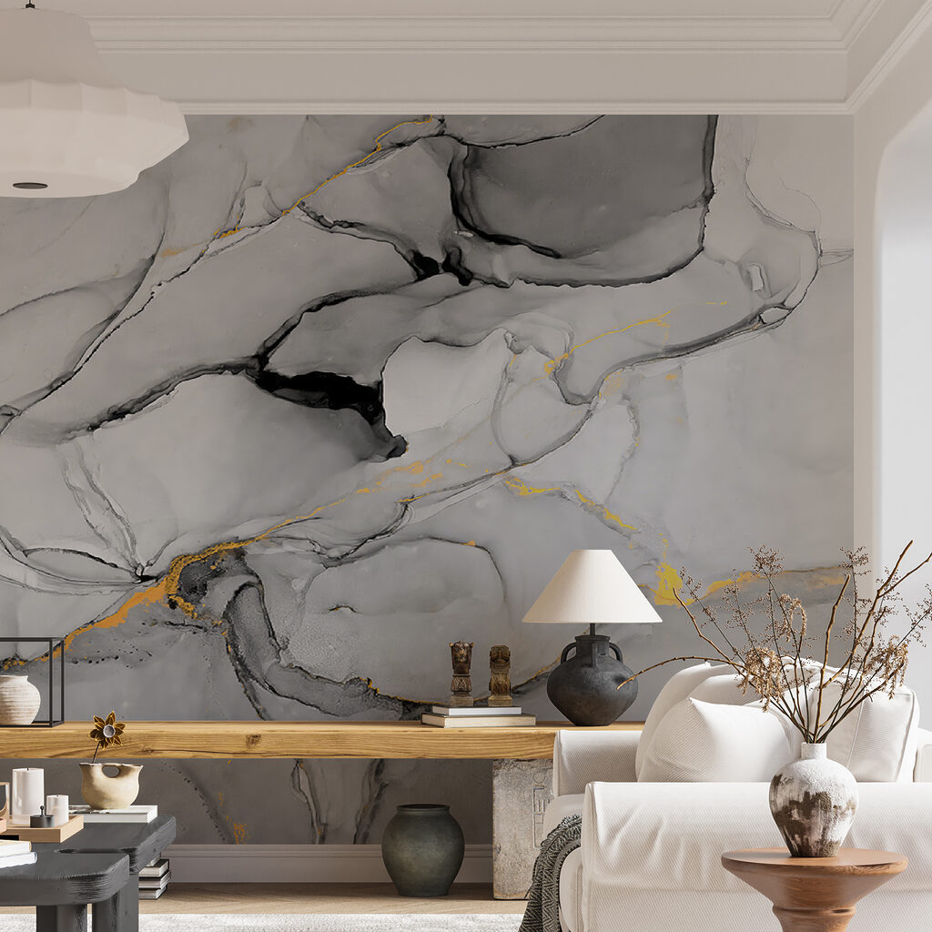 Grijze kleurwolken met goudaders — interieur 7