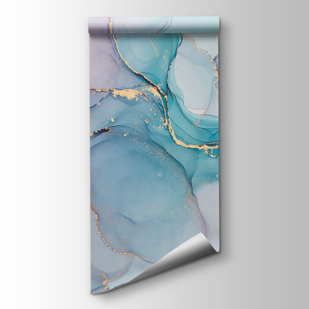 Serene abstracte golven van koele kleuren — productweergave