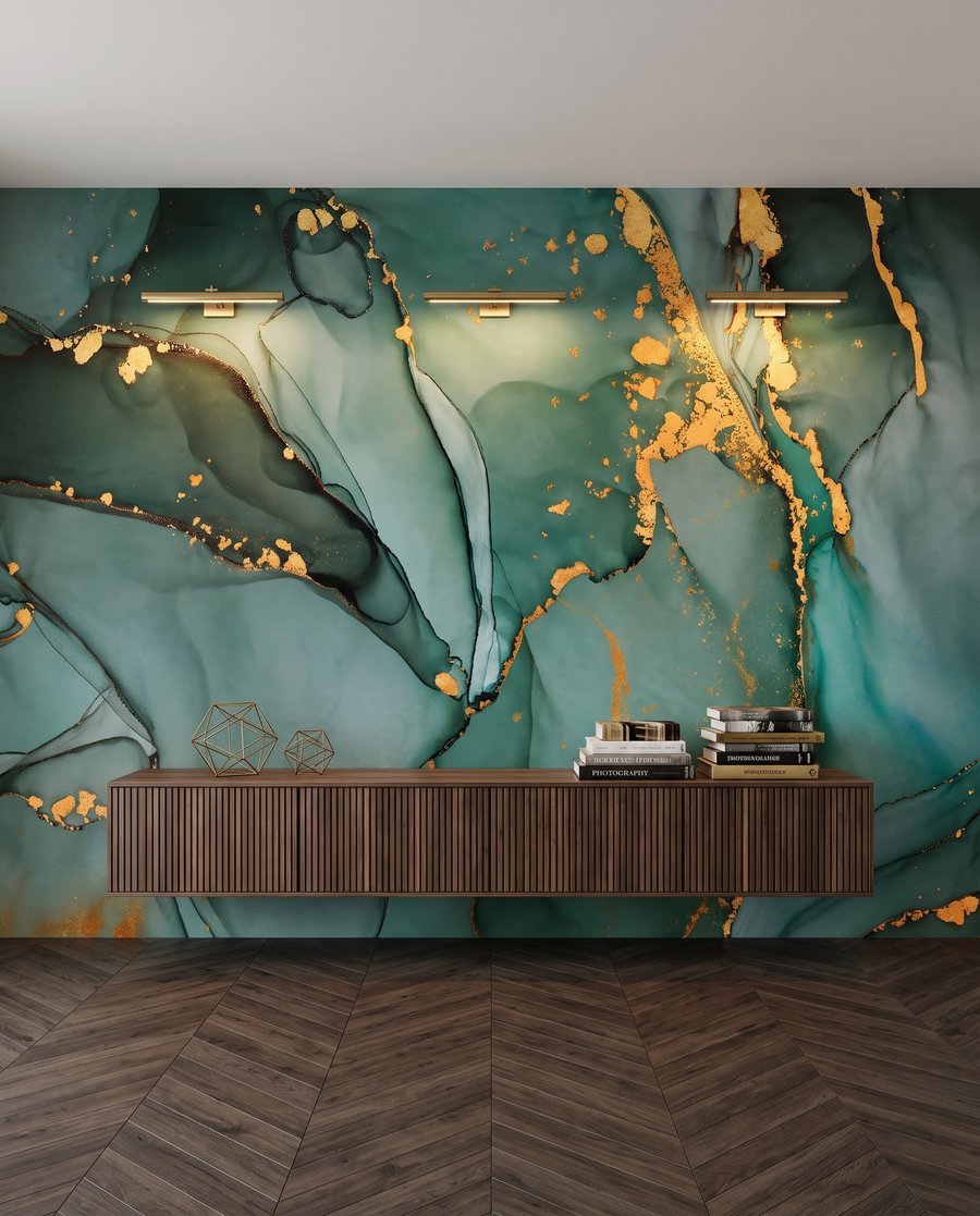 Gouden breuk in diepgroen — interieur 3