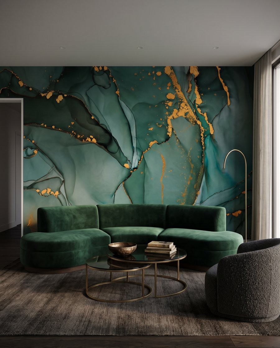 Gouden breuk in diepgroen — interieur 5