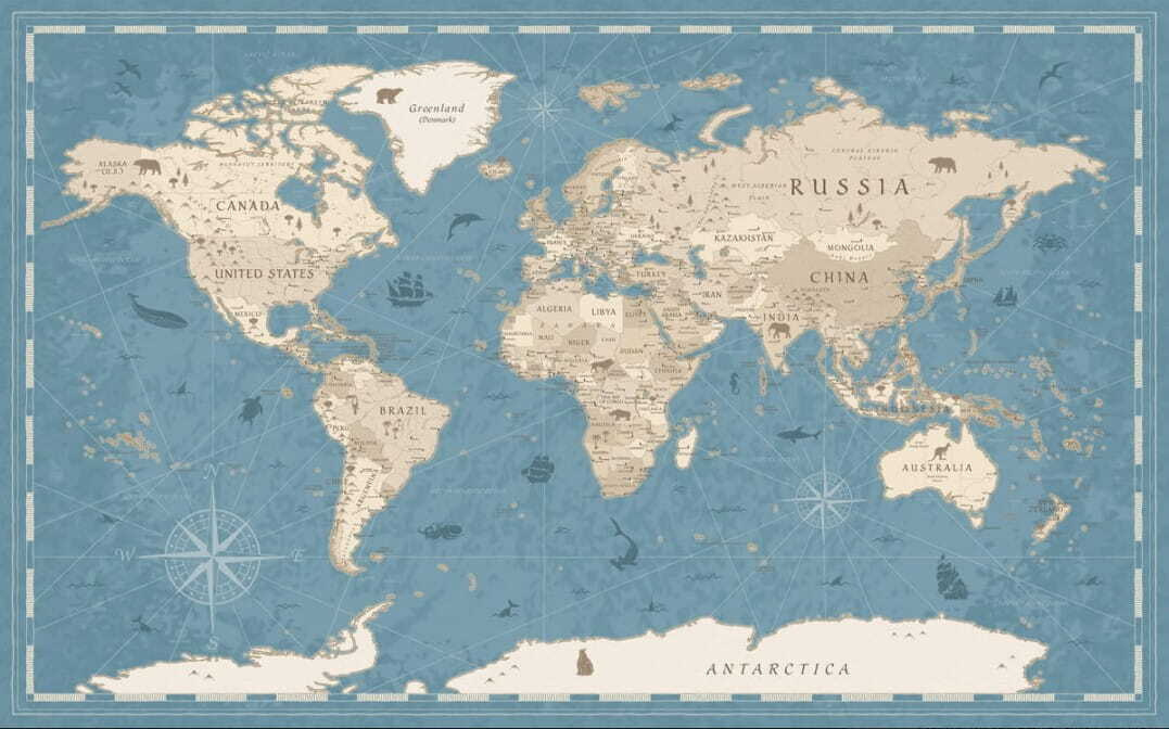 De wereld in kaart — volledig ontwerp