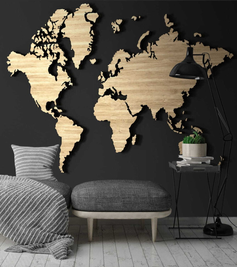 Kaart van de wereld — interieur 1