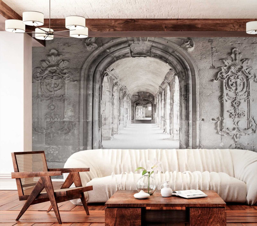 Oude gang met sierbogen — interieur 6