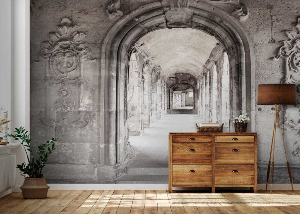 Oude gang met sierbogen — interieur 7