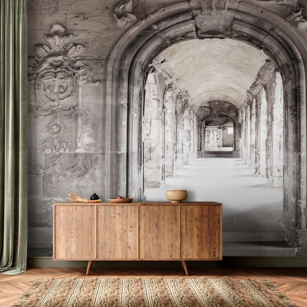 Oude gang met sierbogen — interieur 8