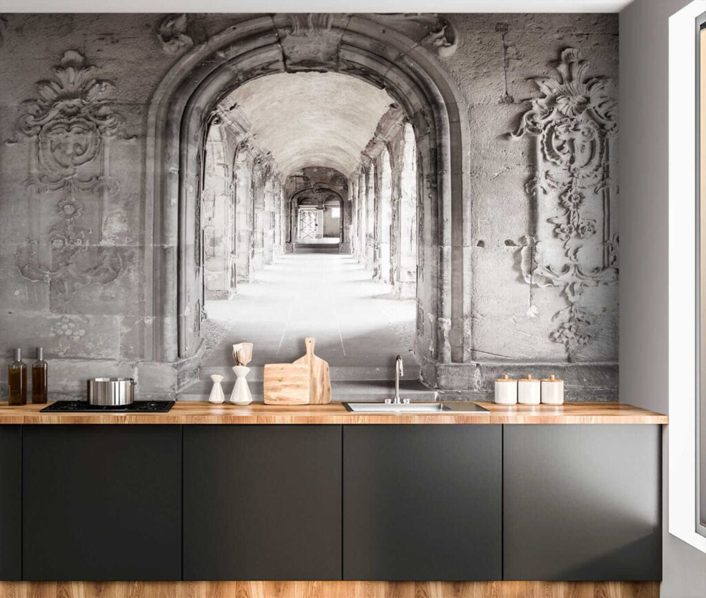 Oude gang met sierbogen — interieur 10