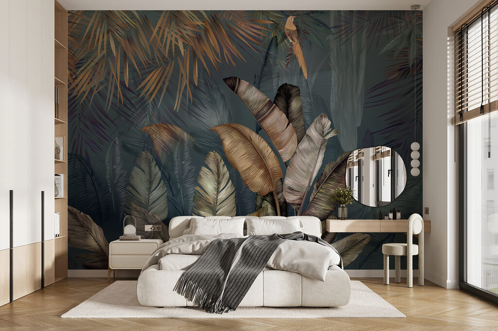 Warme bladeren op petrol — interieur 6