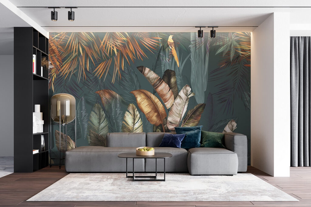 Warme bladeren op petrol — interieur 7