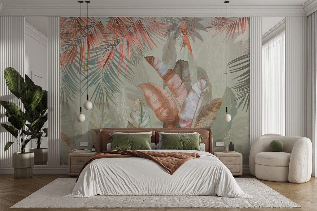Junglebladeren rondom een opening — interieur 5