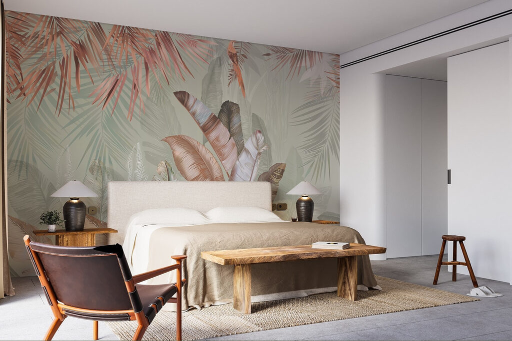 Junglebladeren rondom een opening — interieur 6