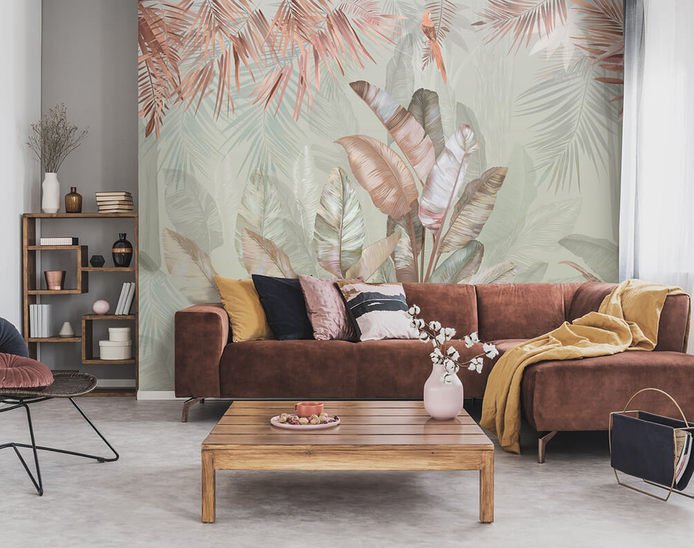 Junglebladeren rondom een opening — interieur 2