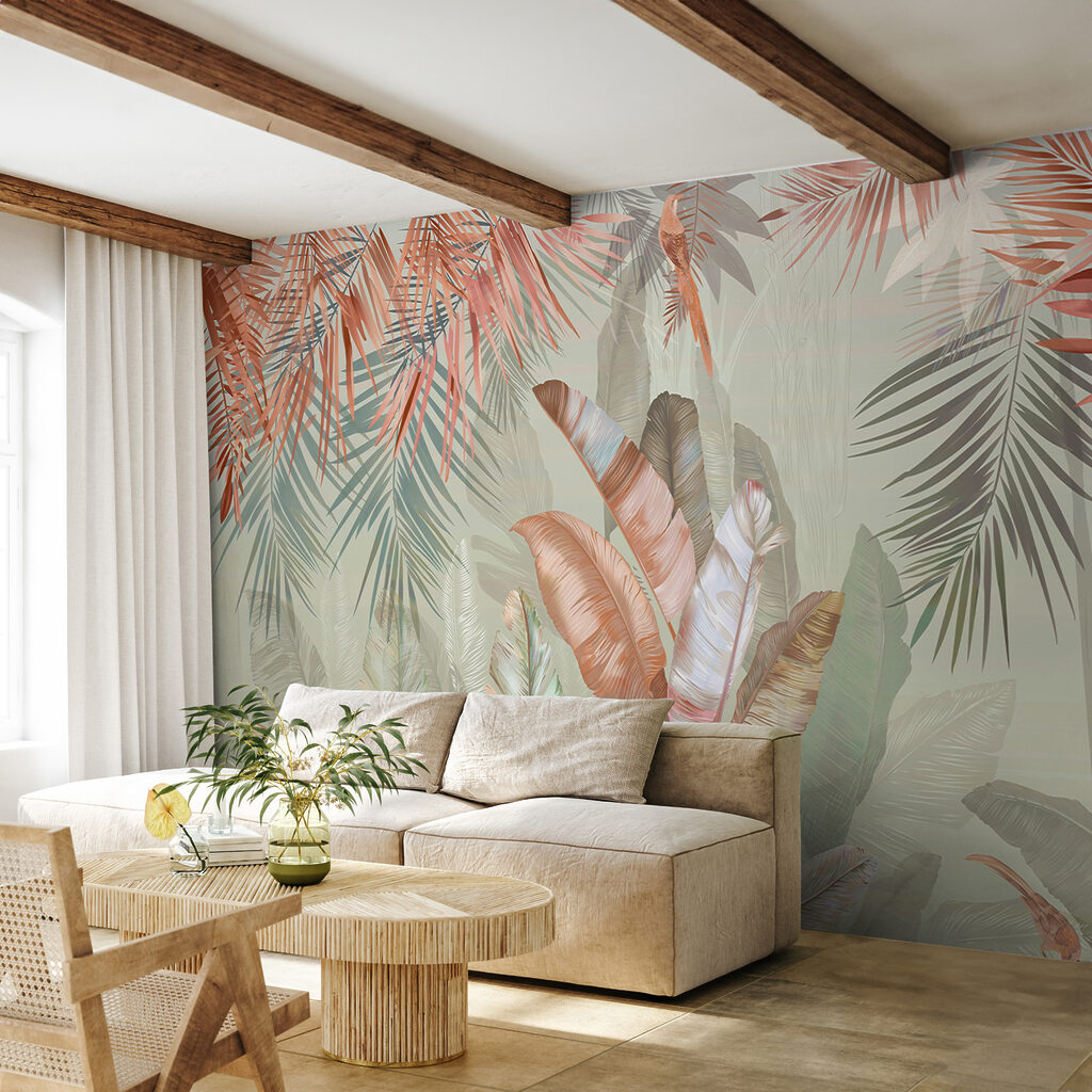 Junglebladeren rondom een opening — interieur 7
