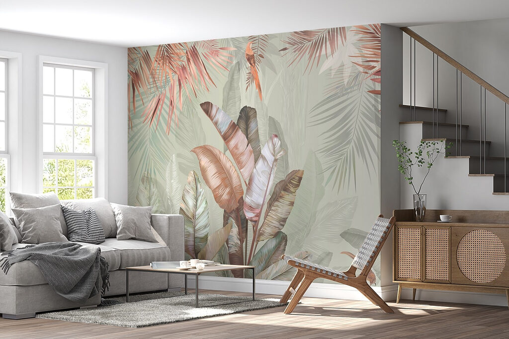 Junglebladeren rondom een opening — interieur 9