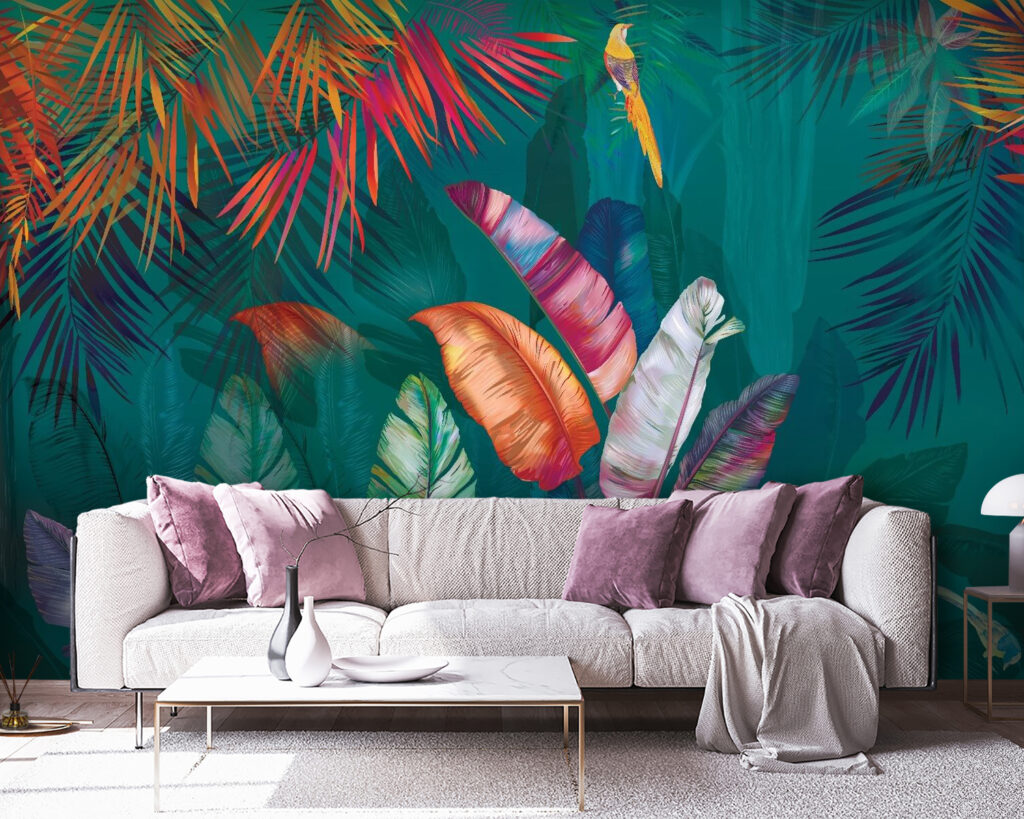Kleurrijke bladeren en planten — interieur 1