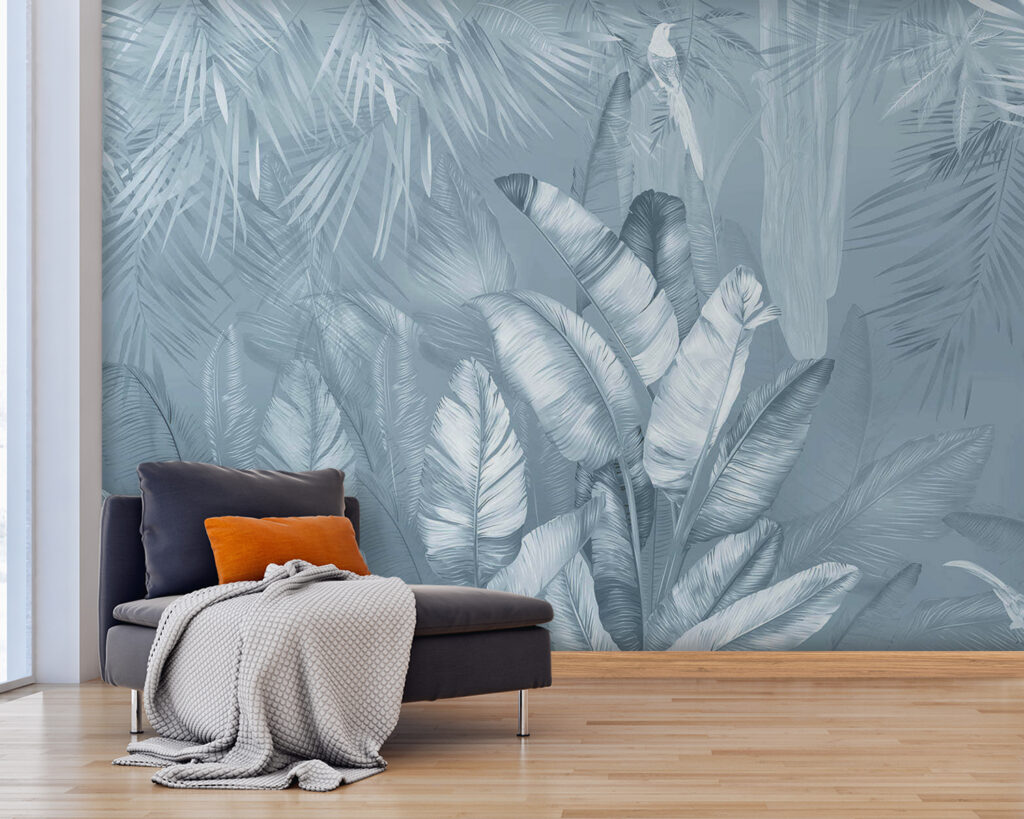 Junglebladeren rondom een opening — interieur 3