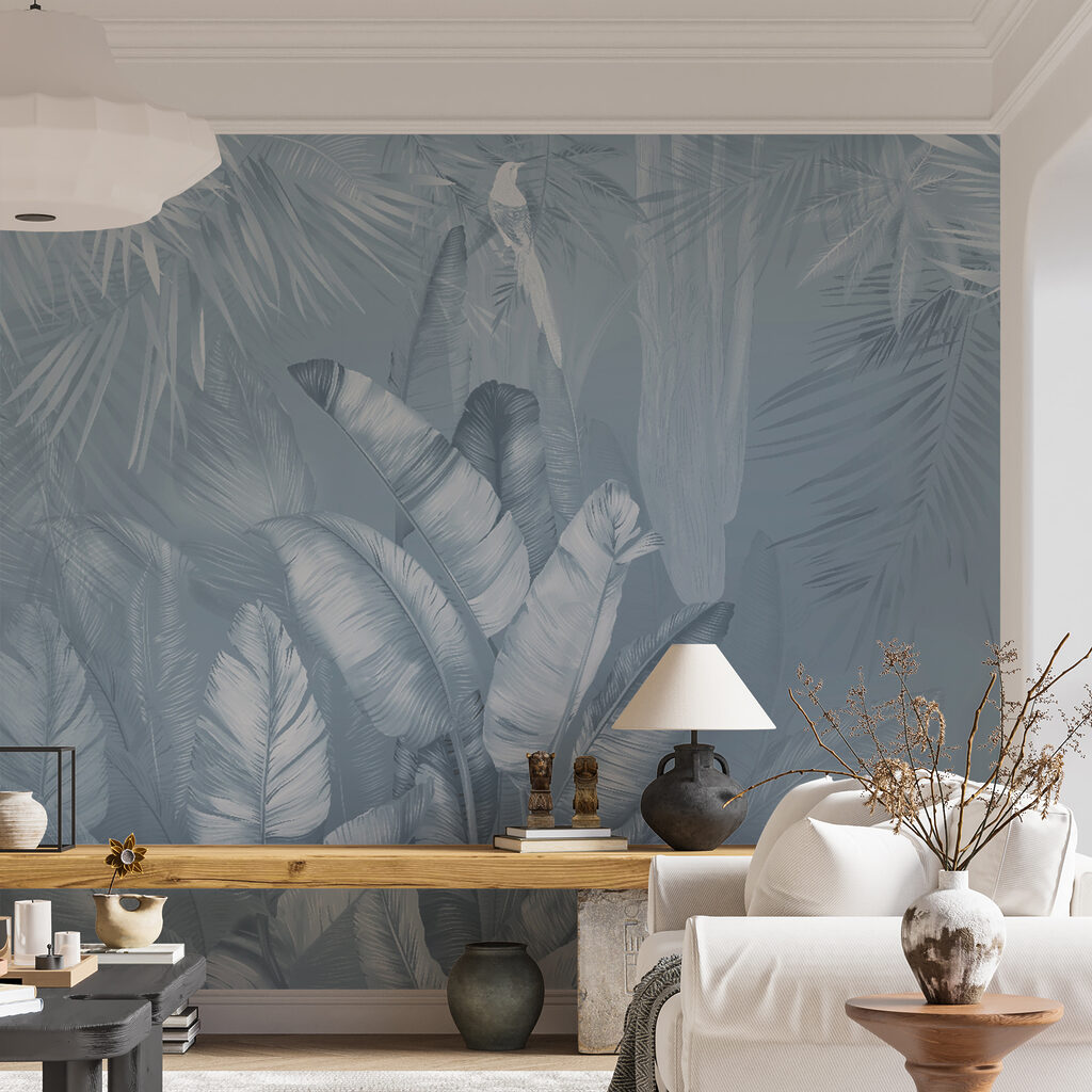 Junglebladeren rondom een opening — interieur 7