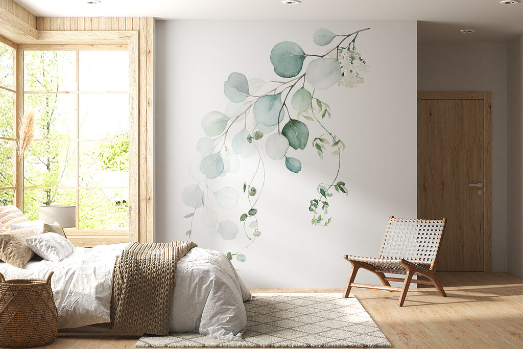 Aquarel van een tak met bladeren — interieur 4