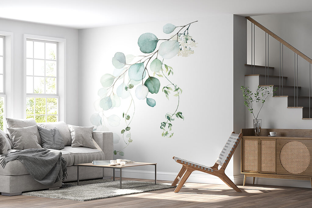 Aquarel van een tak met bladeren — interieur 3