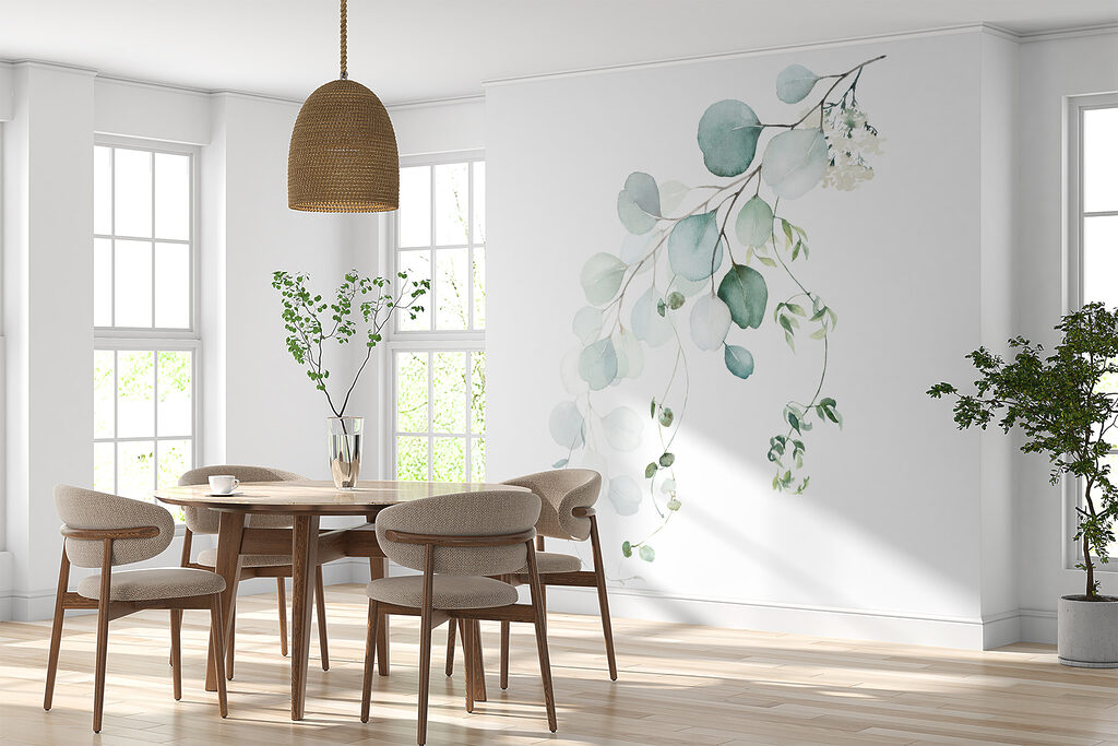 Aquarel van een tak met bladeren — interieur 5