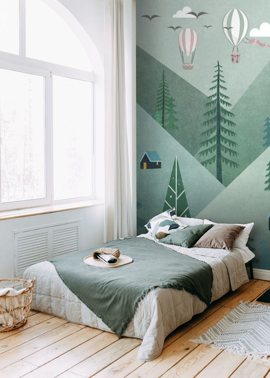 Kleine huizen tussen dennenheuvels — interieur 2