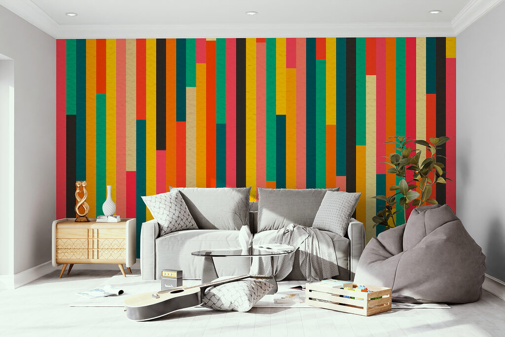 Smalle banen in feestkleuren — interieur 3