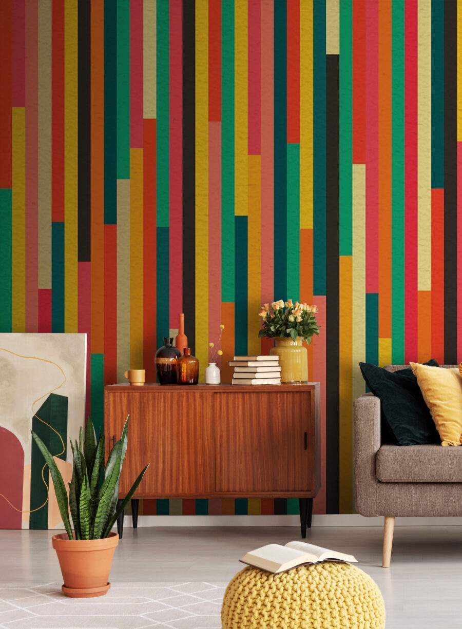 Smalle banen in feestkleuren — interieur 1