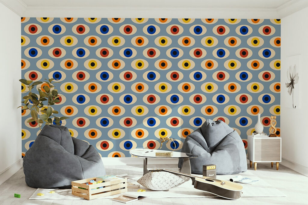 Kleine cirkels als oogjes — interieur 1