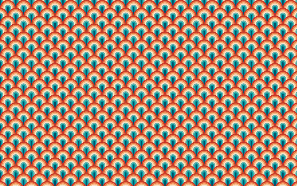 Patroon van rode en blauwe cirkels — volledig ontwerp