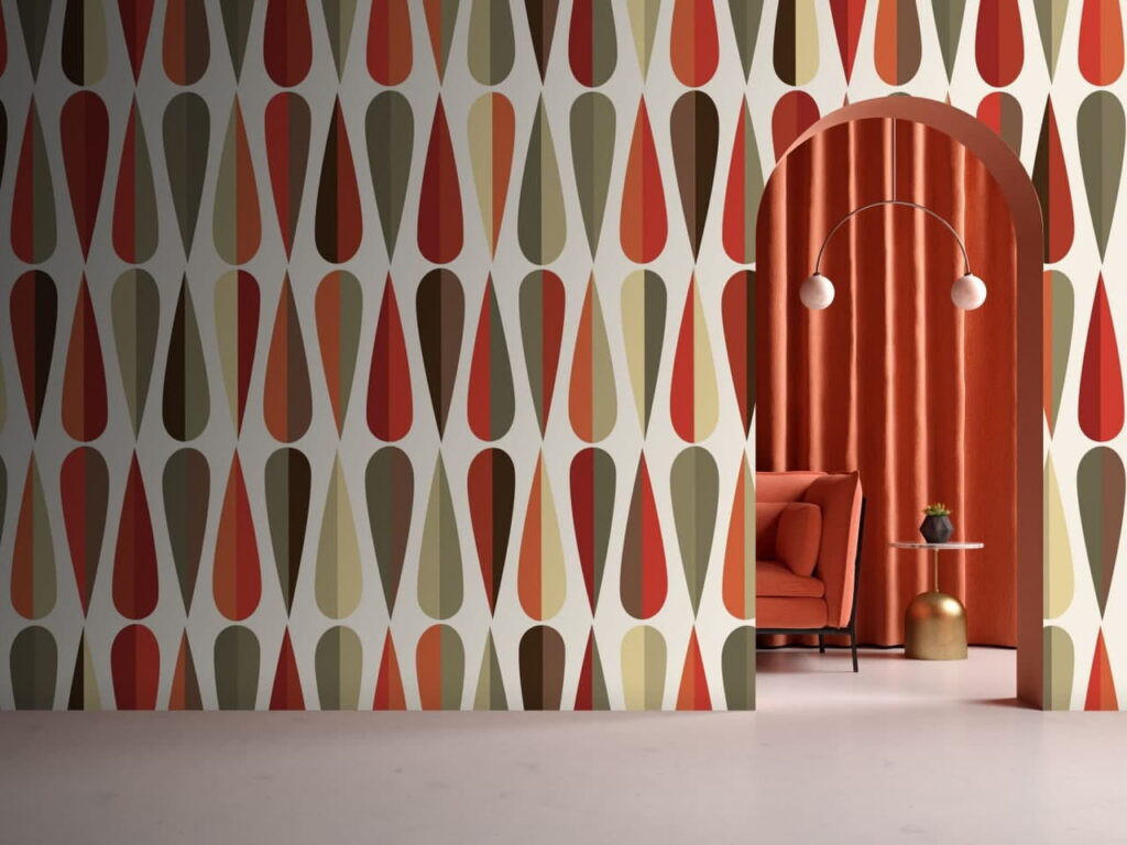 Patroon van kleurrijke druppels — interieur 1
