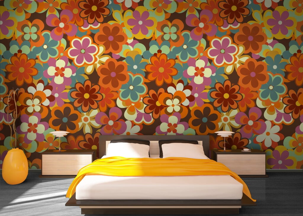 Bloemen in warme feesttinten — interieur 1