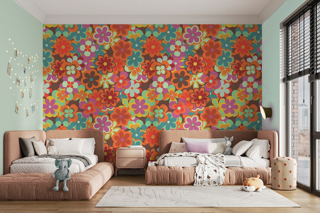 Bloemen in warme feesttinten — interieur 2