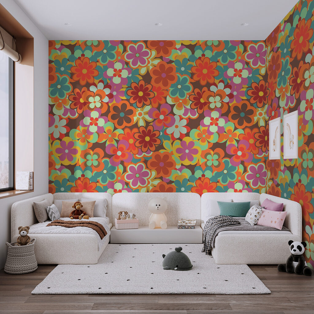 Bloemen in warme feesttinten — interieur 3