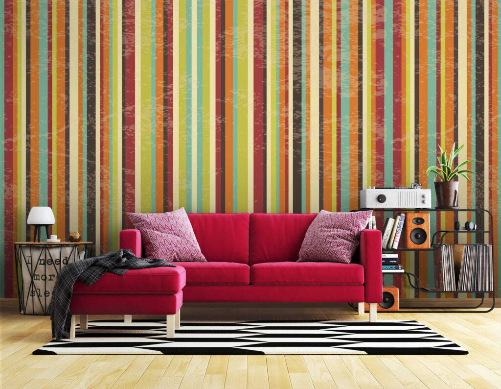 Smalle regenboogstrepen — interieur 2