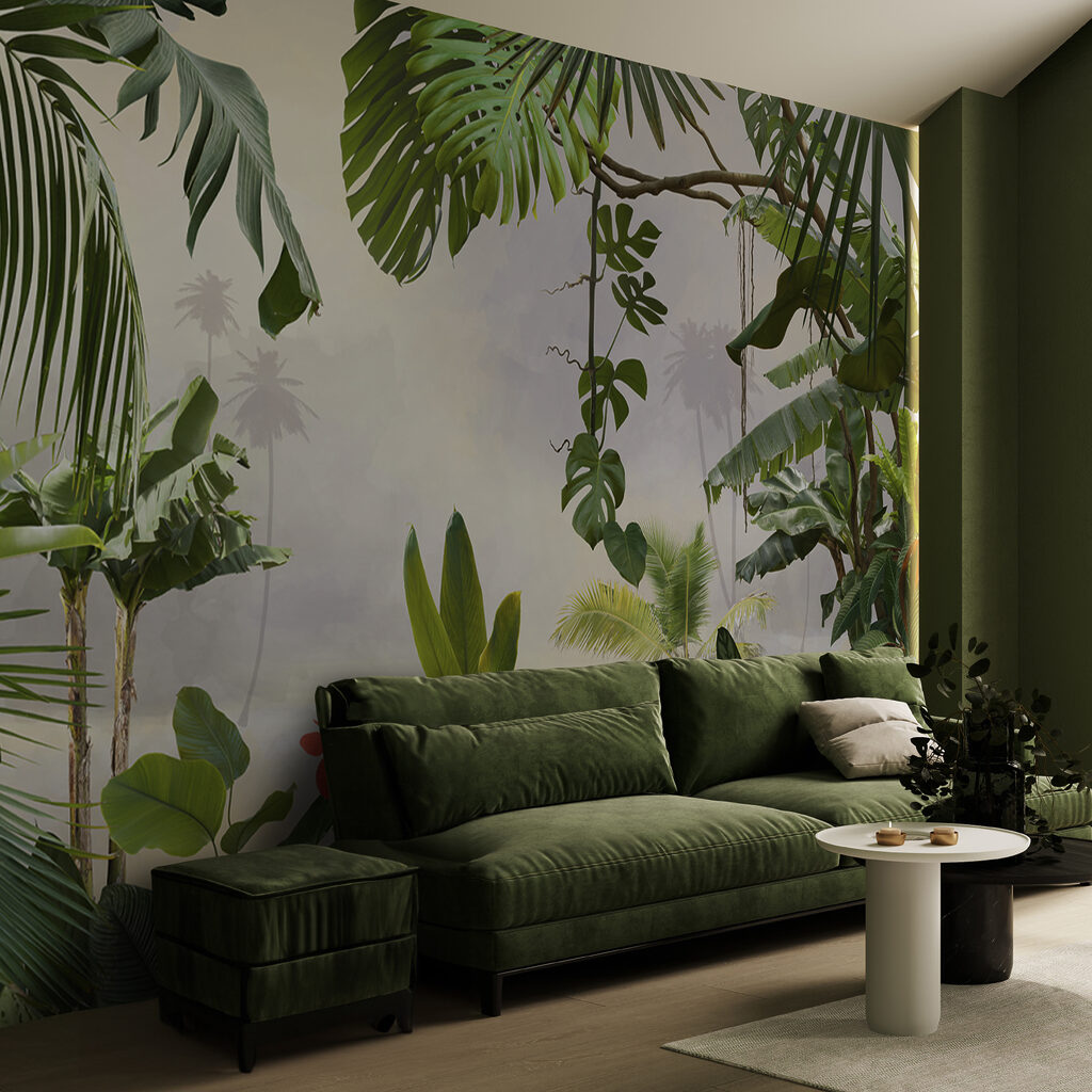 Junglebladeren rond bleke verte — interieur 3