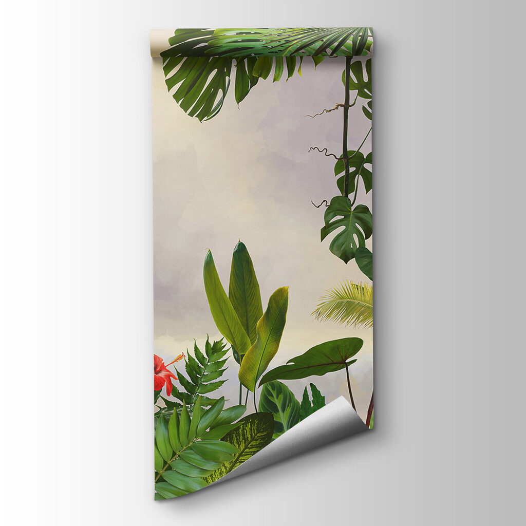 Junglebladeren rond bleke verte — productweergave