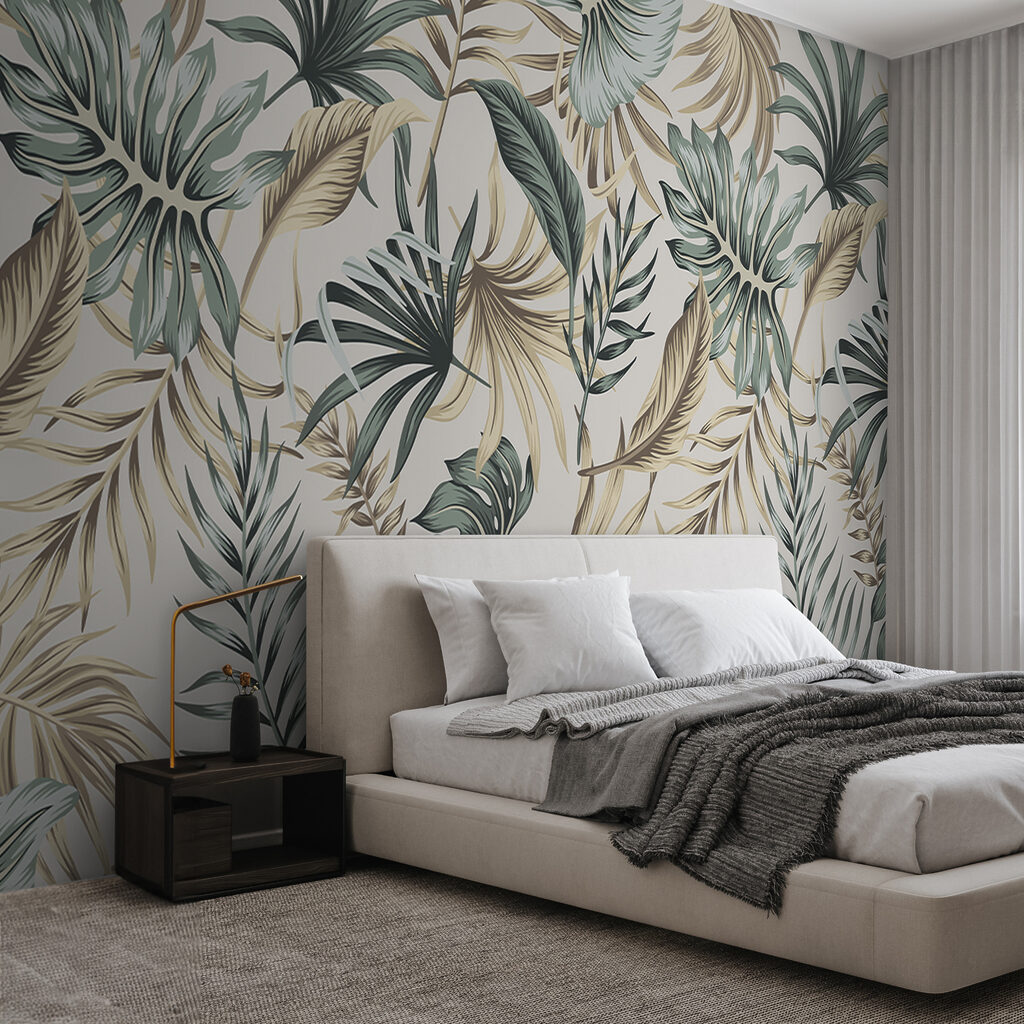 Bladeren in zachte groentinten — interieur 7