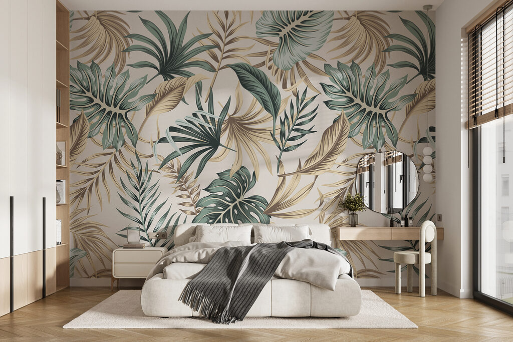 Bladeren in zachte groentinten — interieur 6
