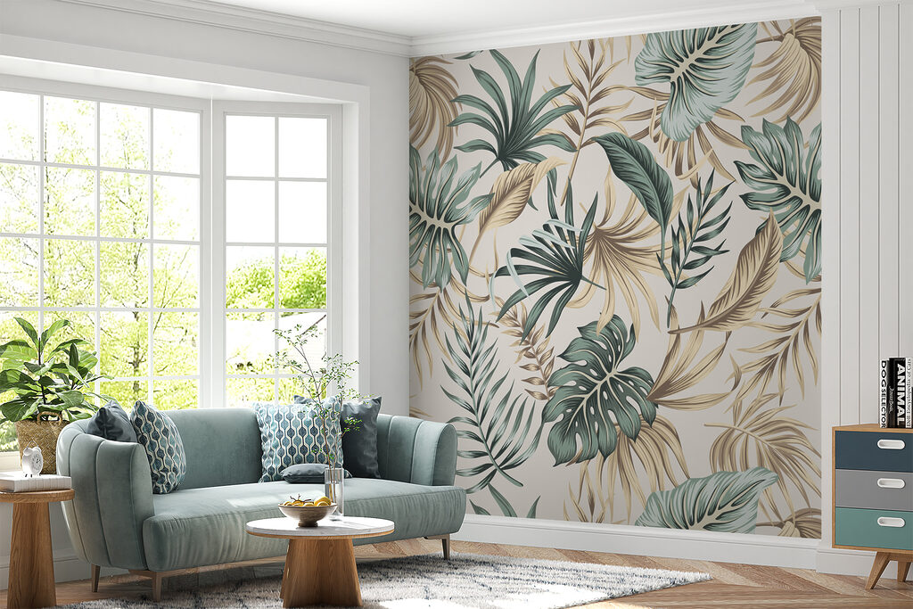Bladeren in zachte groentinten — interieur 10