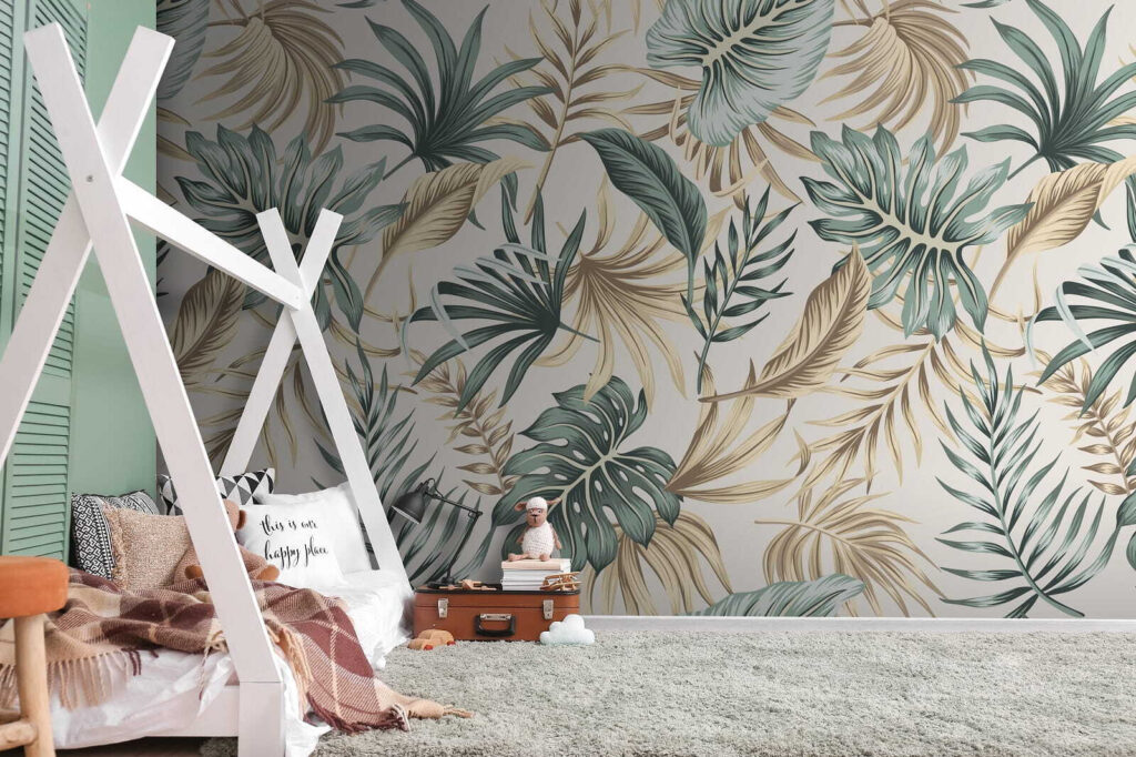 Bladeren in zachte groentinten — interieur 5