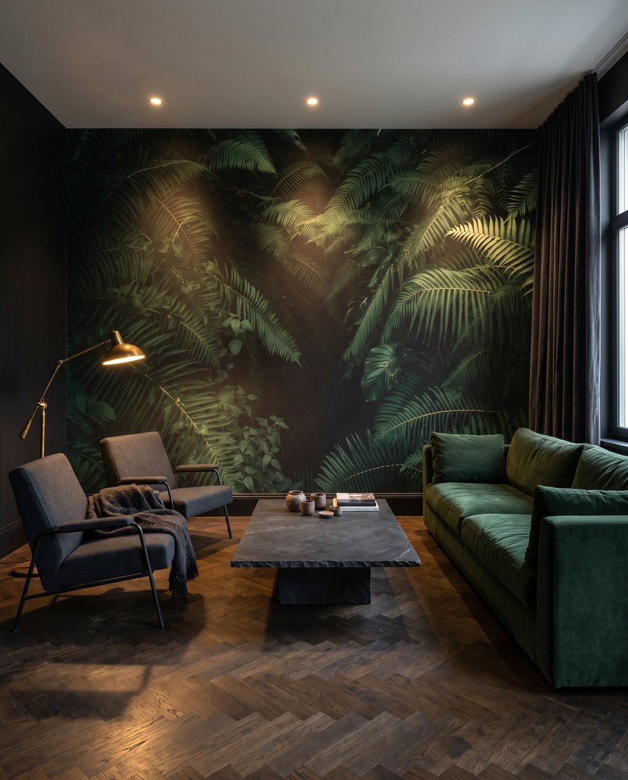 Diep tussen groene varens — interieur 3