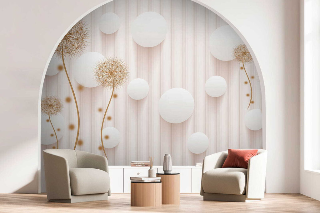 Pluisbollen voor witte cirkels — interieur 1