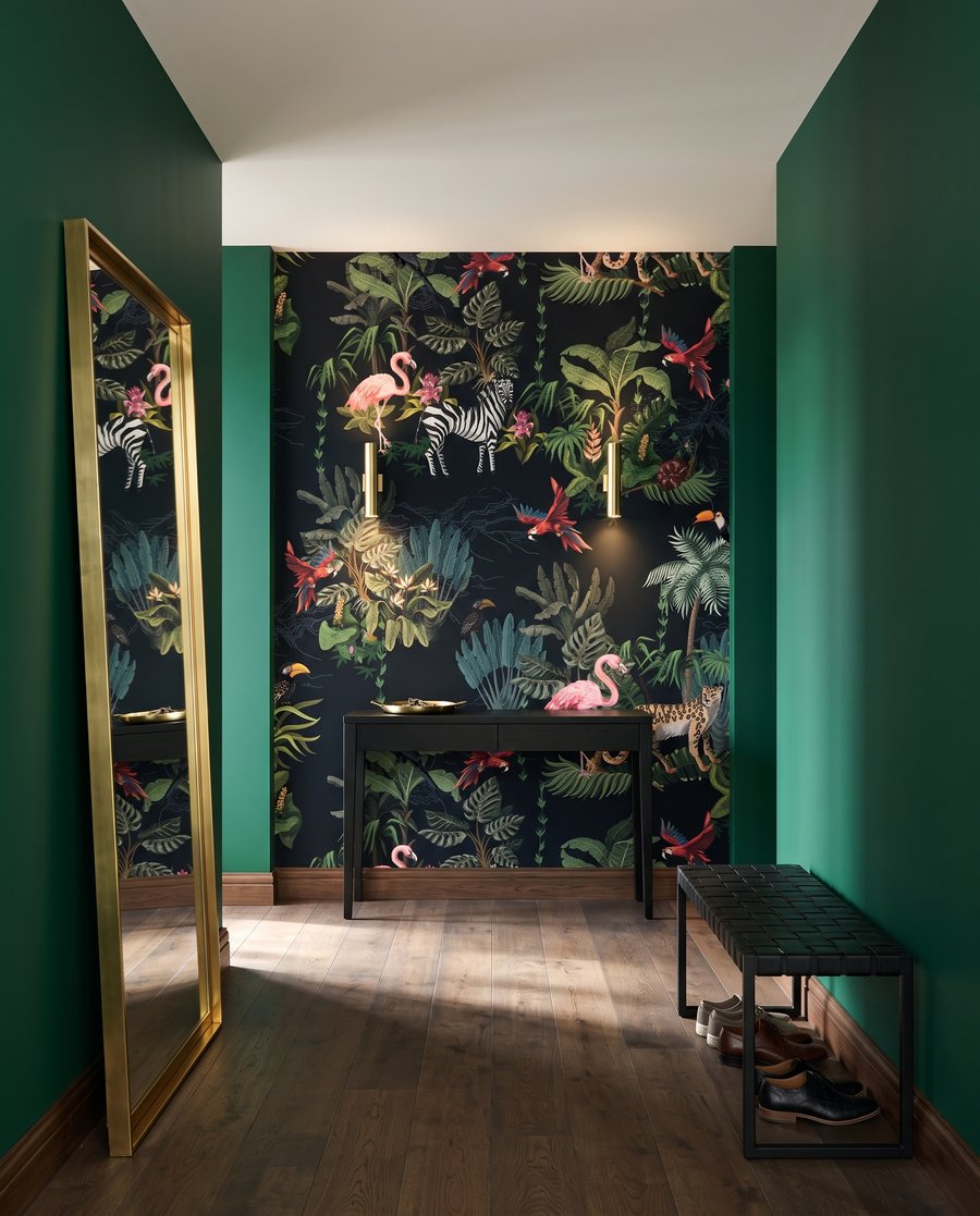 Flamingo's in een nachttuin — interieur 3