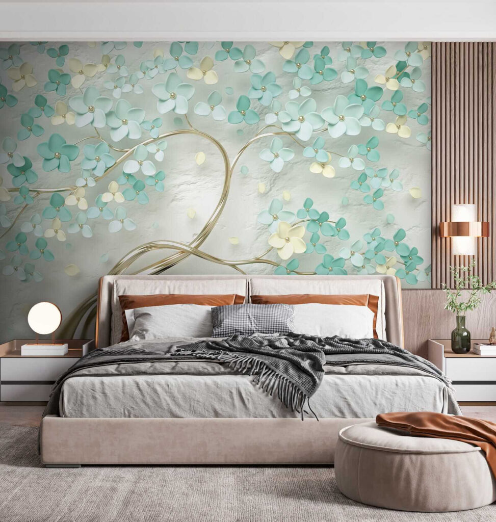 Boom met bloemen en bladeren — interieur 3