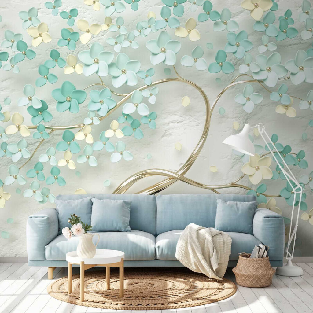 Boom met bloemen en bladeren — interieur 5